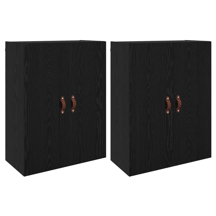 Armoire Murale Montage mural 2 pcs Chêne noir 69,5 x 34 x 90 cm - 2