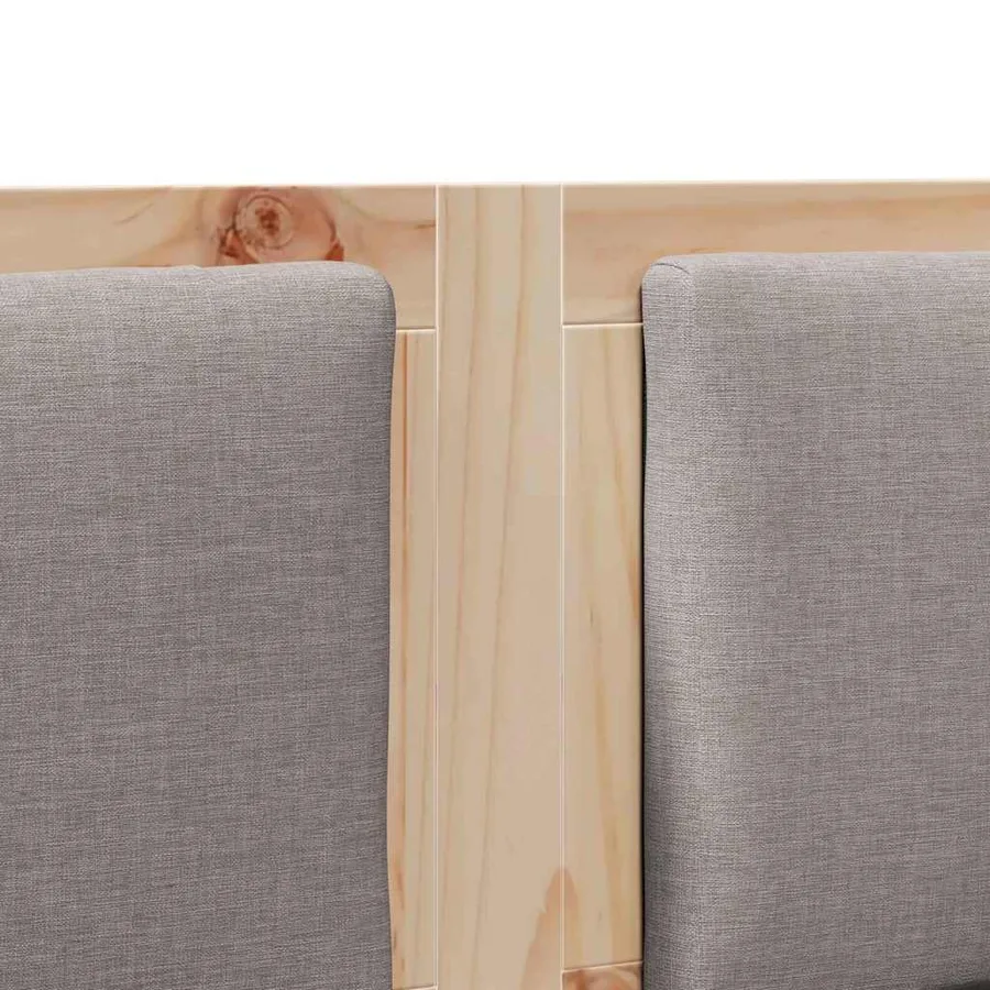 Tête de lit Autre Marron 135 cm Bois massif en pin - 7