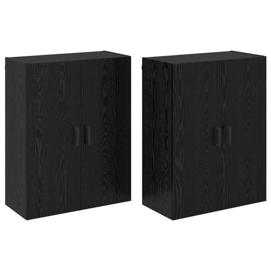 Armoire Murale Montage mural 2 pcs Chêne noir 69,5 x 34 x 90 cm - 2