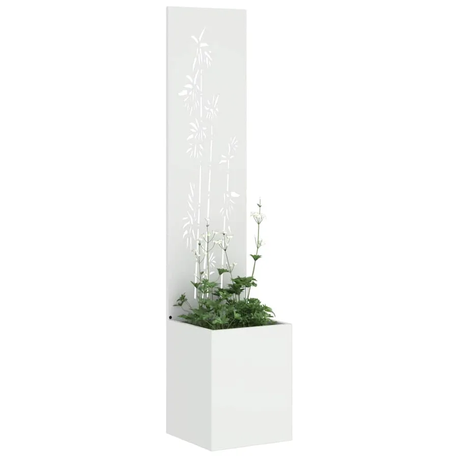 Écran de confidentialité de jardin Floral Blanc 32 x 150 cm - 3