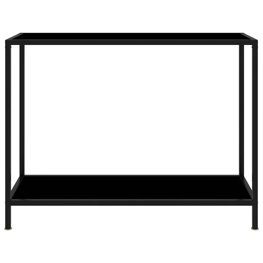 Table console Noir 100x35x75 cm Verre trempé - 2