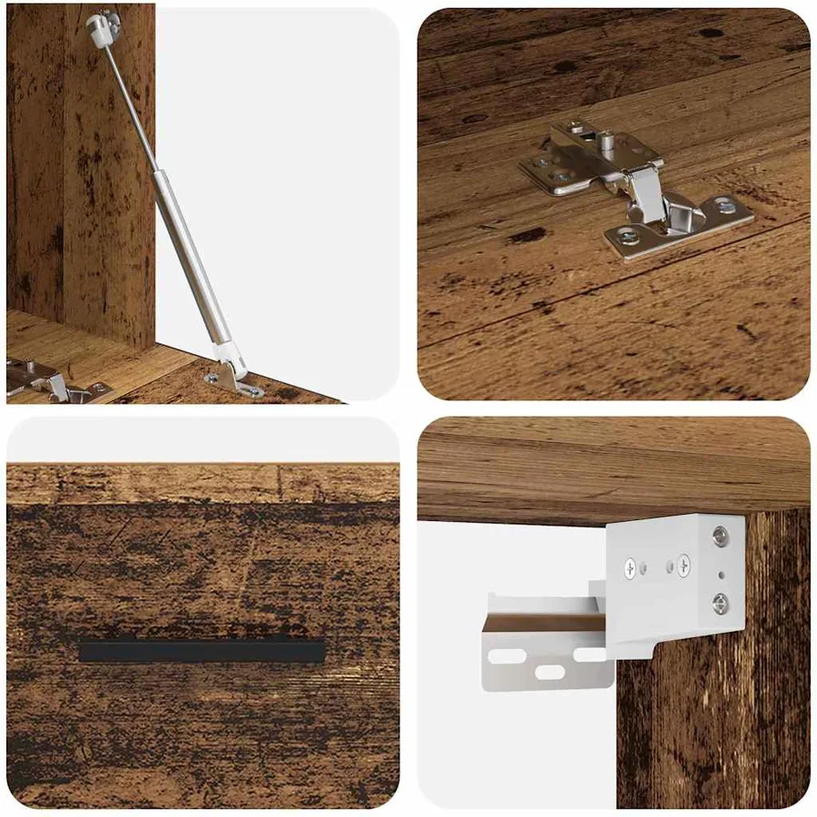 Meuble mural Bois ancien 80 x 36.5 x 35 cm Bois d'ingénierie - 9
