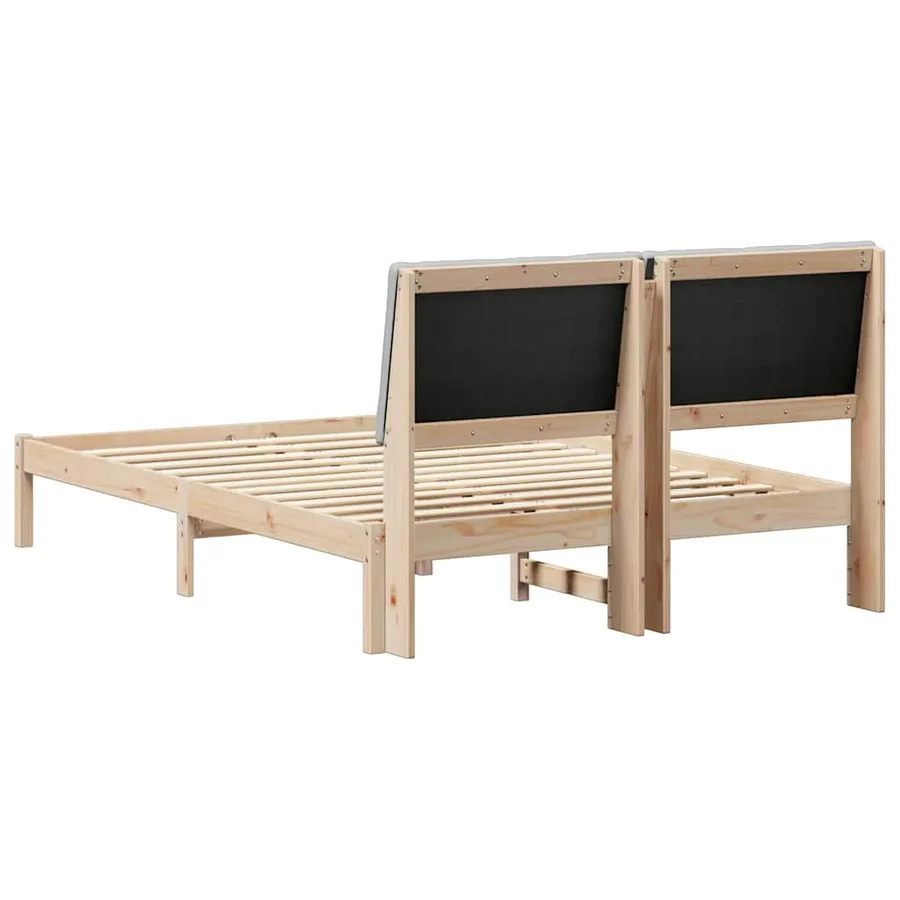 Cadre de lit avec tête de lit Marron et gris clair 160 x 200 cm - 7