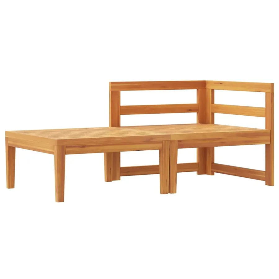 Salon de jardin 2 pcs avec coussins gris foncé Bois d'acacia - 4