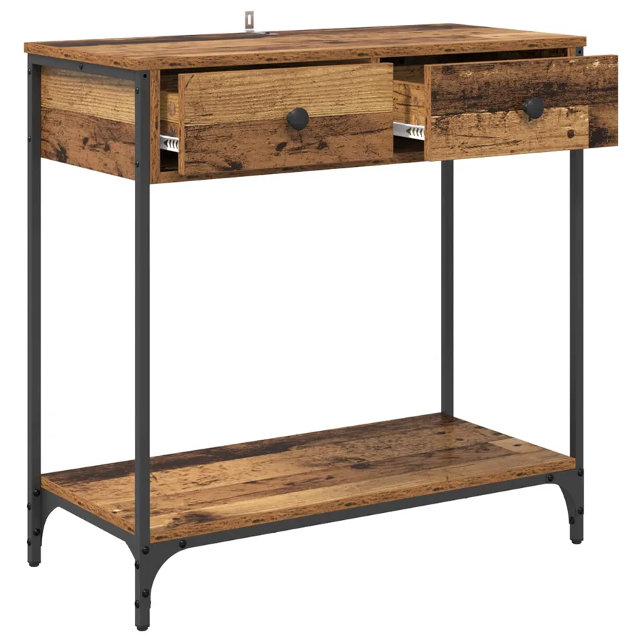 Table console Bois Ancien 75 x 34,5 x 75 cm Bois d'ingénierie - 5