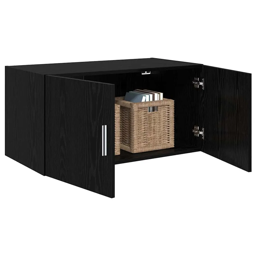Meuble mural Chêne noir 80 x 42.5 x 40 cm Bois d'ingénierie - 3