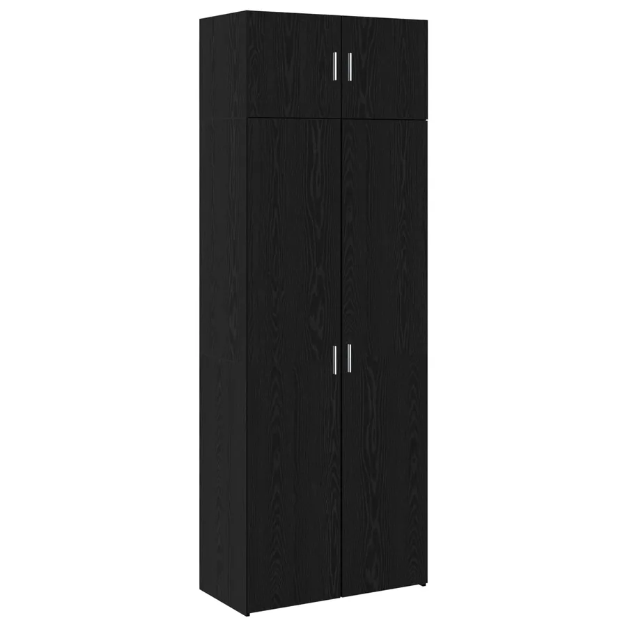 Armoire de rangement 3 pcs Chêne noir - 2