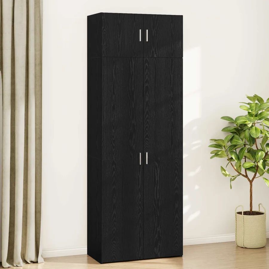 Armoire de rangement 3 pcs Chêne noir - 4
