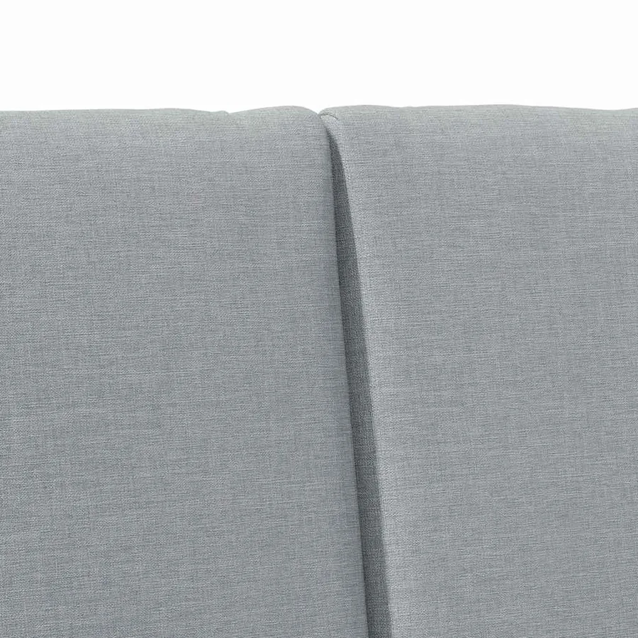 Tête de lit capitonnée Gris clair 140 cm Pin massif - 7