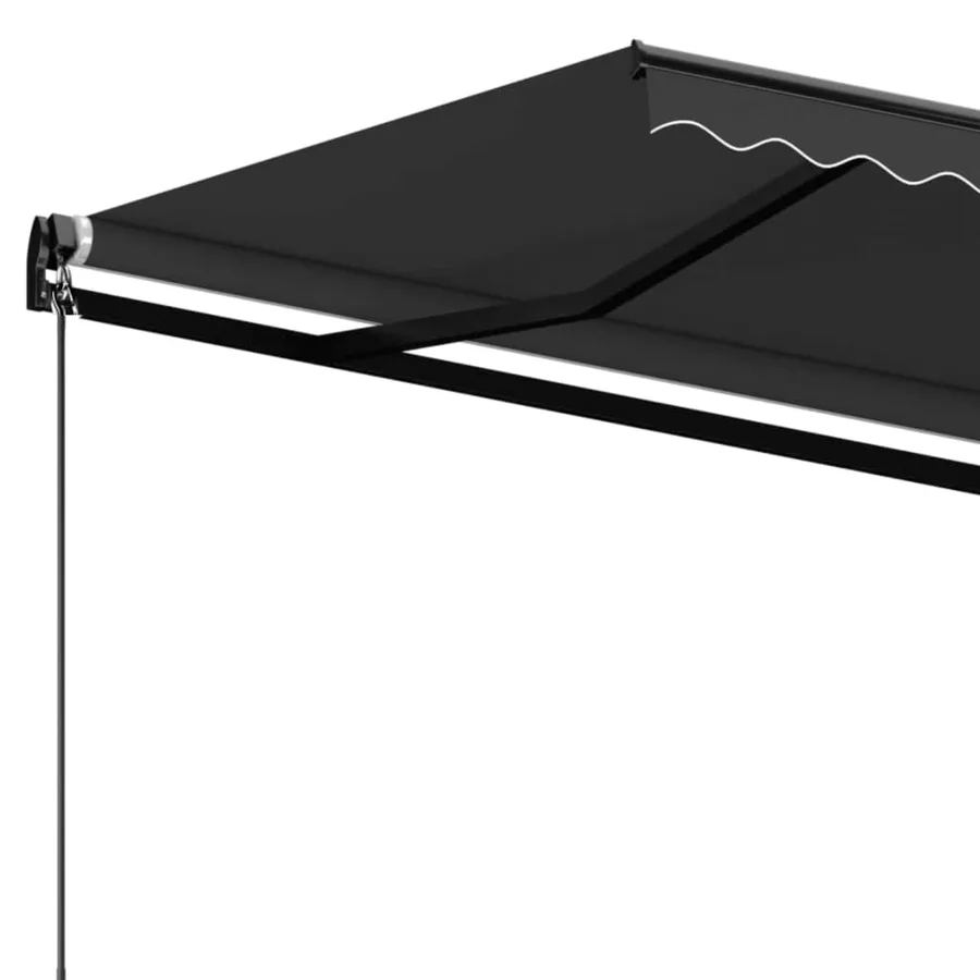 Auvent manuel rétractable 500x350 cm Anthracite - 5