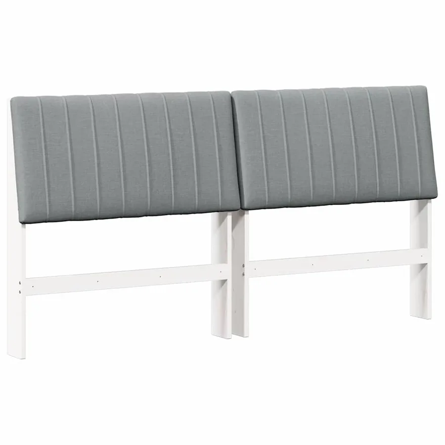 Tête de lit capitonnée Gris clair 200 cm Pin massif - 2