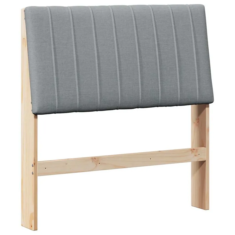 Tête de lit capitonnée Gris clair 90 cm Pin massif - 2