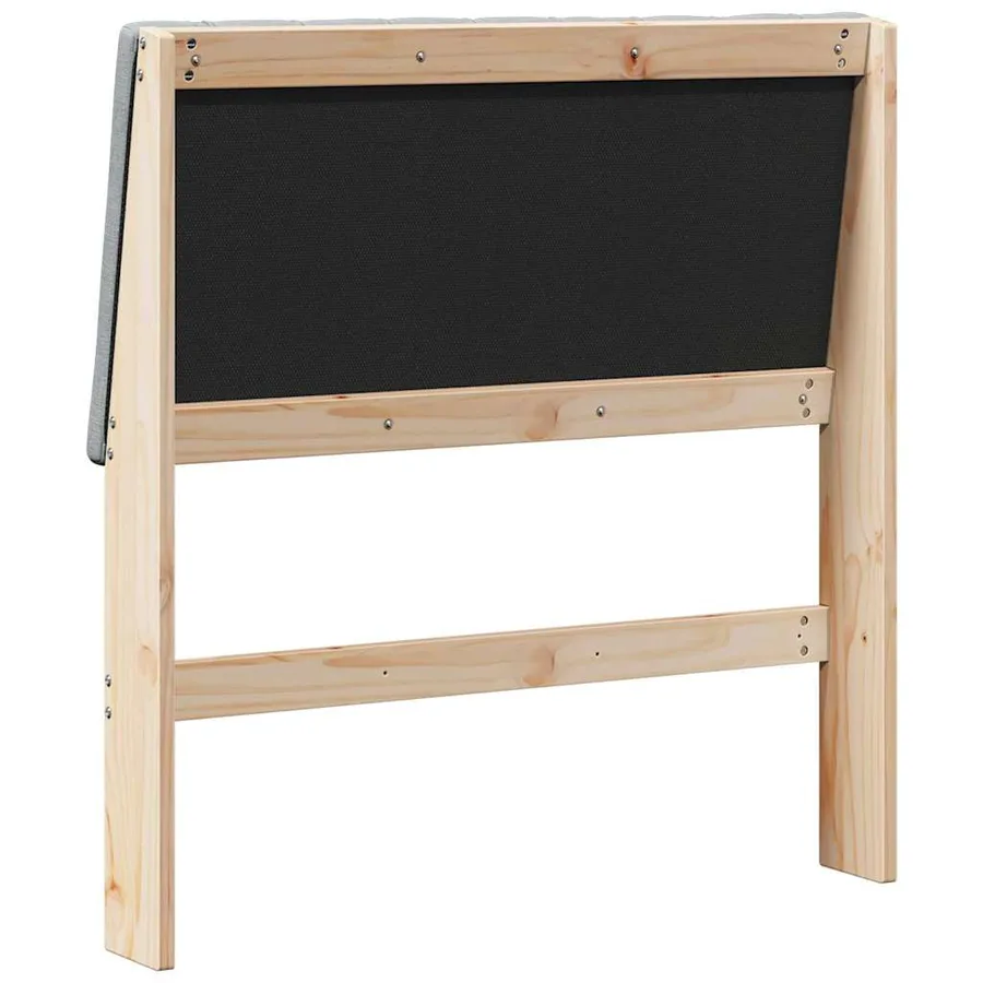Tête de lit capitonnée Gris clair 90 cm Pin massif - 6