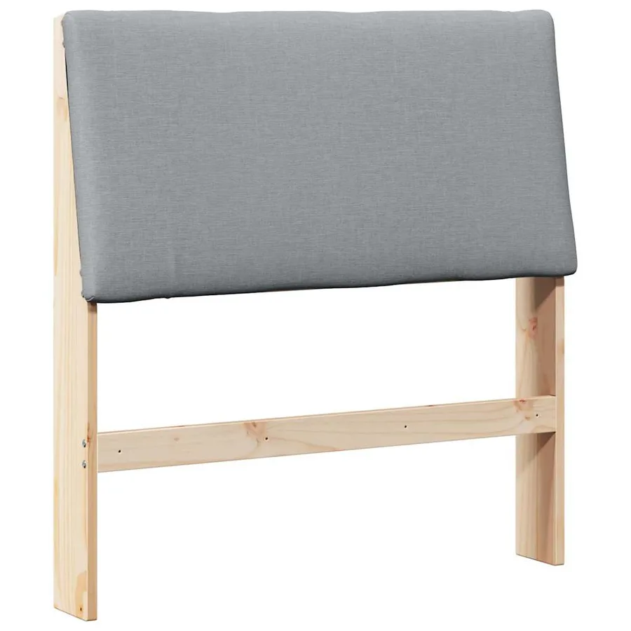 Tête de lit capitonnée Gris clair 90 cm Pin massif - 2