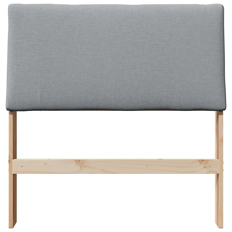 Tête de lit capitonnée Gris clair 90 cm Pin massif - 4