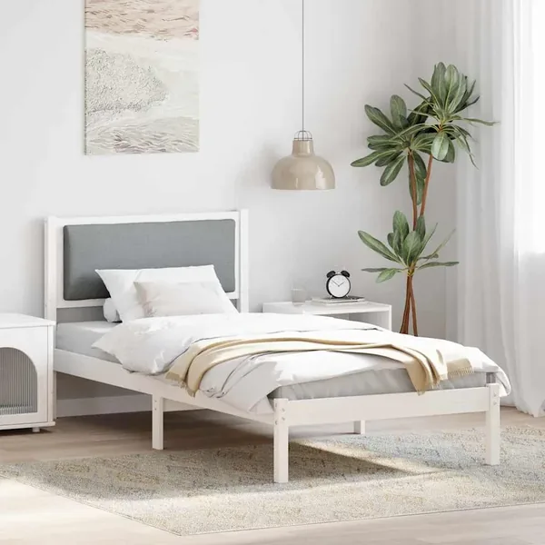 Cadre de lit Gris clair 100 x 200 cm Pin massif