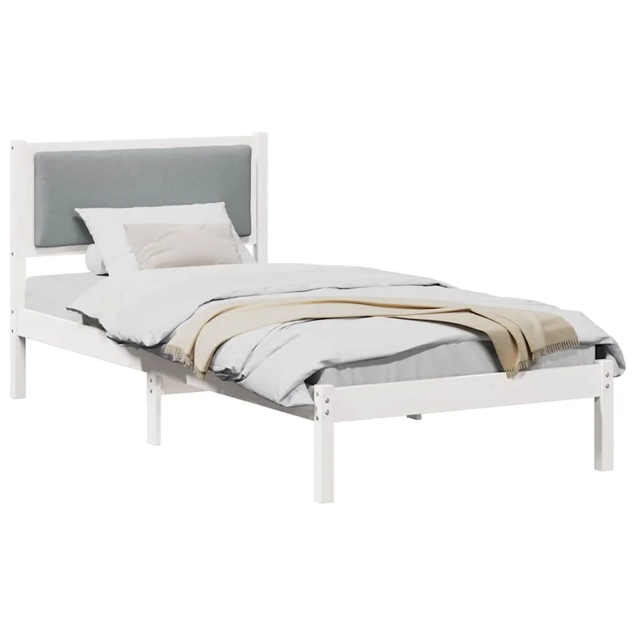 Cadre de lit Gris clair 100 x 200 cm Pin massif - 3