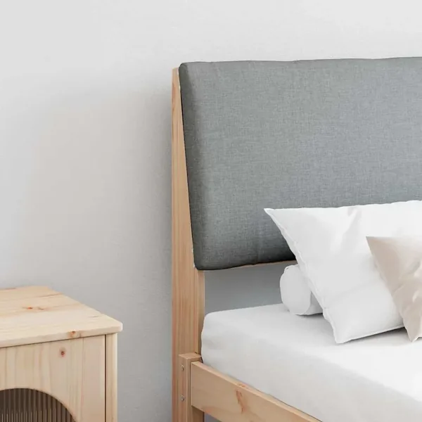 Tête de lit capitonnée Gris clair 180 cm Pin massif
