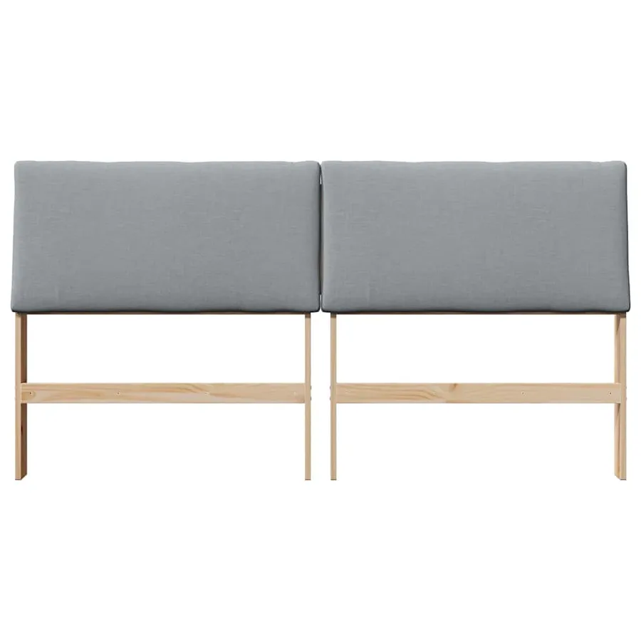 Tête de lit capitonnée Gris clair 180 cm Pin massif - 4
