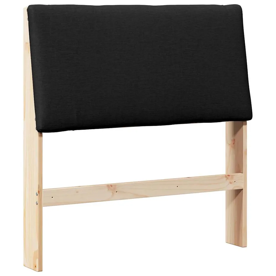 Tête de lit capitonnée Noir 90 cm Pin massif - 2