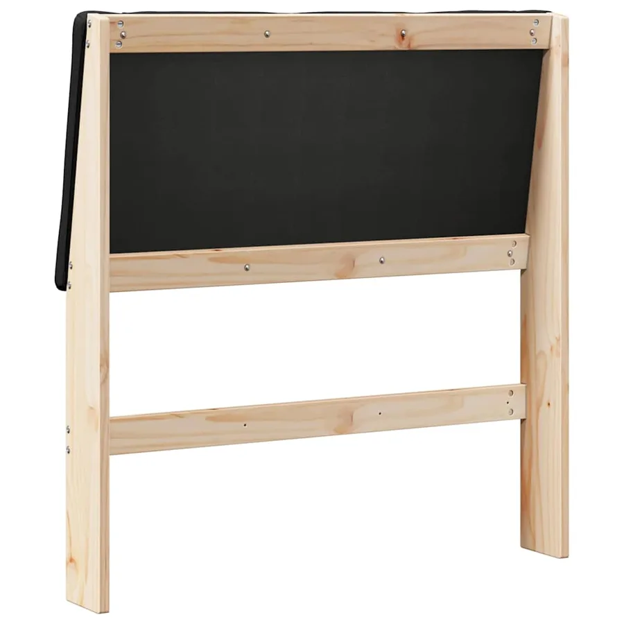Tête de lit capitonnée Noir 90 cm Pin massif - 6