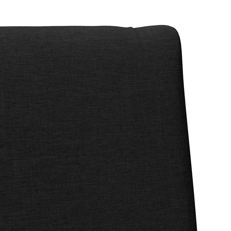 Tête de lit capitonnée Noir 90 cm Pin massif - 7