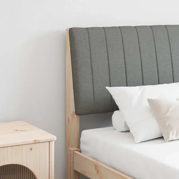 Tête de lit capitonnée Gris foncé 150 cm Pin massif