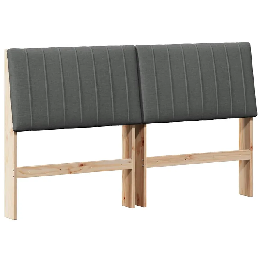 Tête de lit capitonnée Gris foncé 150 cm Pin massif - 2