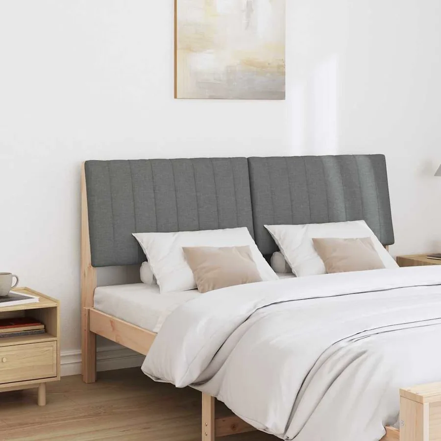 Tête de lit capitonnée Gris foncé 150 cm Pin massif - 3