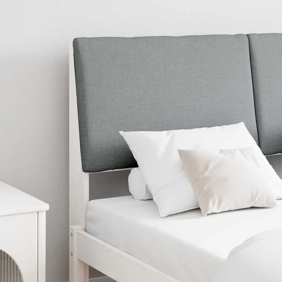 Tête de lit capitonnée Gris clair 150 cm Pin massif