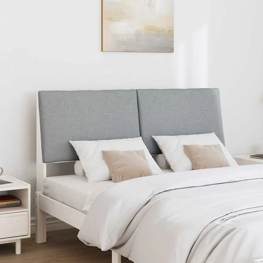 Tête de lit capitonnée Gris clair 150 cm Pin massif - 3