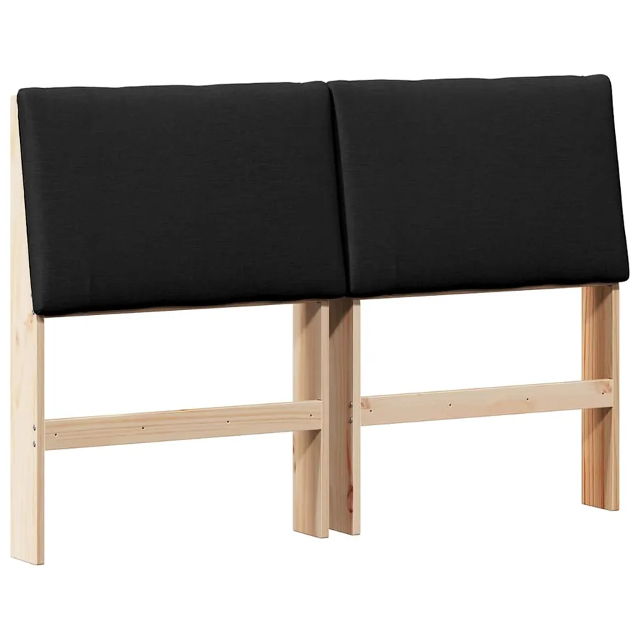 Tête de lit capitonnée Noir 150 cm Pin massif - 2