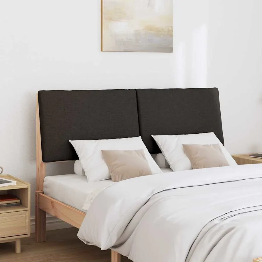 Tête de lit capitonnée Noir 150 cm Pin massif - 3