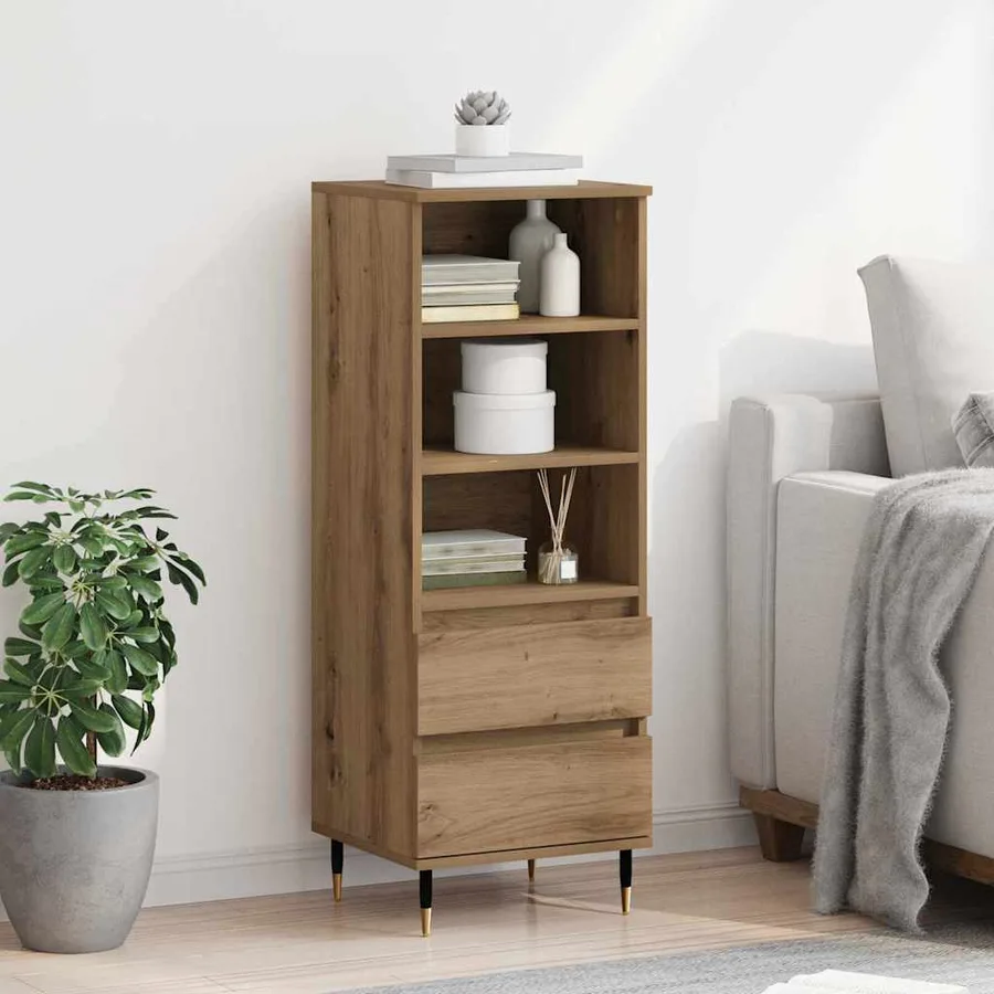 Haut Armoire Chêne artisanal 40 x 36 x 110 cm Bois d'ingénierie - 4