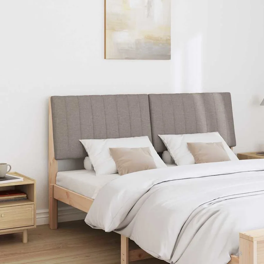 Tête de lit capitonnée Taupe 150 cm Pin massif - 3