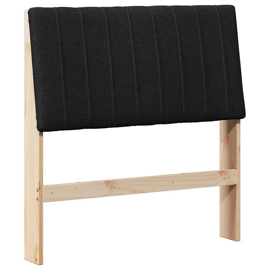 Tête de lit capitonnée Noir 90 cm Pin massif - 2
