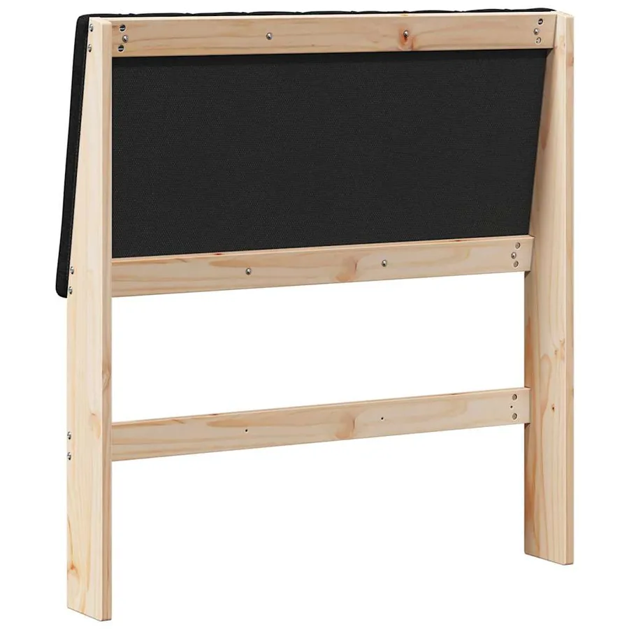 Tête de lit capitonnée Noir 90 cm Pin massif - 6