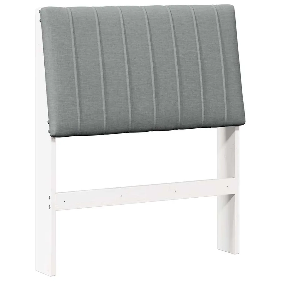 Tête de lit capitonnée Gris clair 80 cm Pin massif - 2