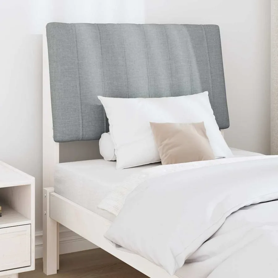 Tête de lit capitonnée Gris clair 80 cm Pin massif - 3