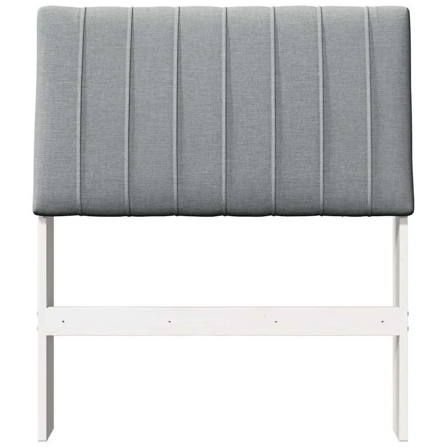 Tête de lit capitonnée Gris clair 80 cm Pin massif - 4