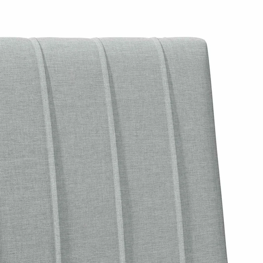 Tête de lit capitonnée Gris clair 80 cm Pin massif - 7