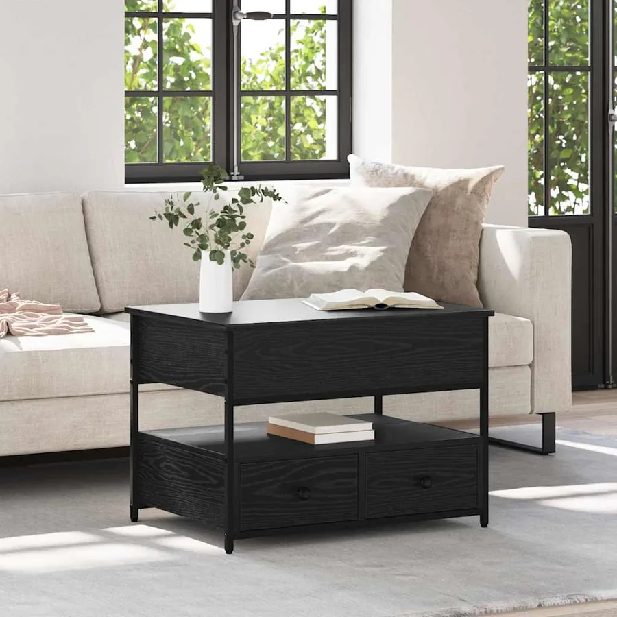Table basse Chêne noir 70 x 50 x 54.5 cm Bois d'ingénierie