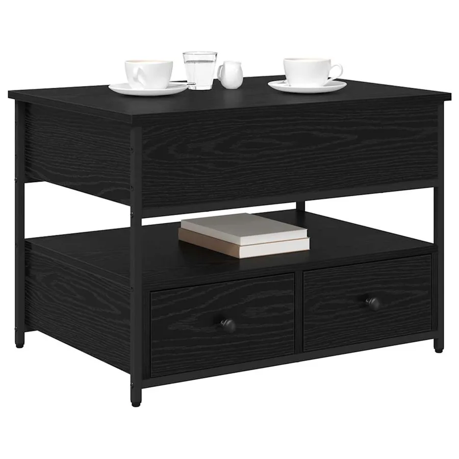 Table basse Chêne noir 70 x 50 x 54.5 cm Bois d'ingénierie - 3