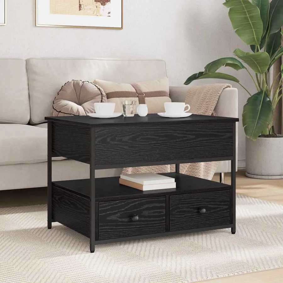 Table basse Chêne noir 70 x 50 x 54.5 cm Bois d'ingénierie - 4