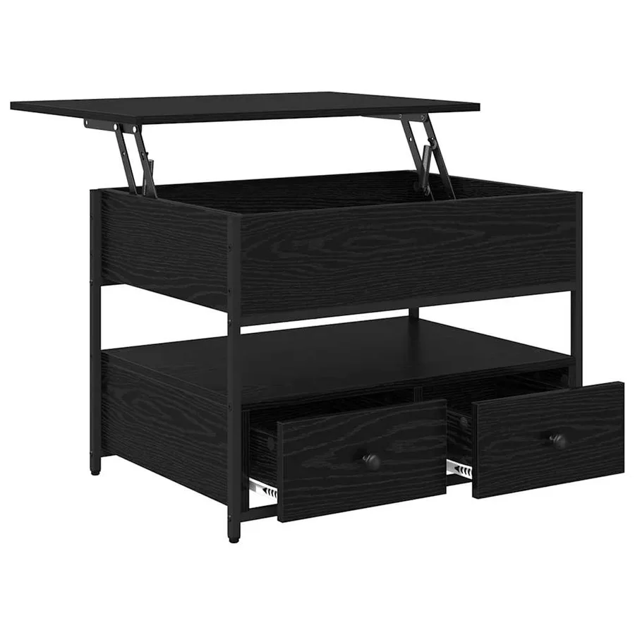 Table basse Chêne noir 70 x 50 x 54.5 cm Bois d'ingénierie - 5