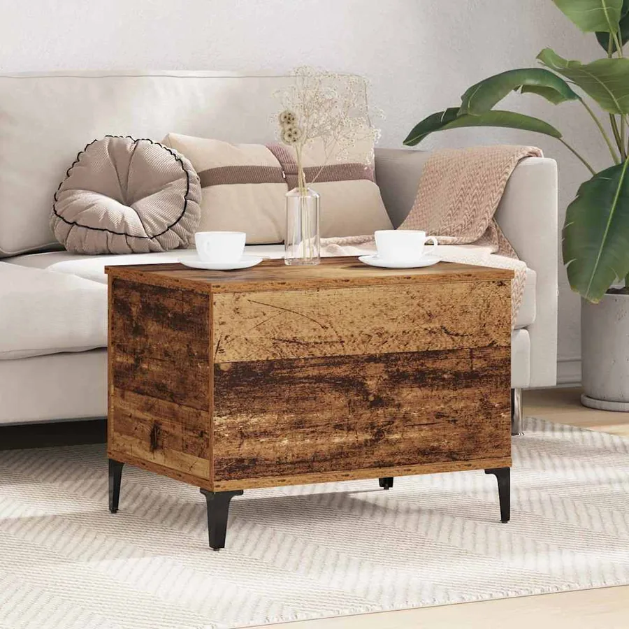 Table basse Bois Ancien 60 x 44,5 x 45 cm Bois d'ingénierie