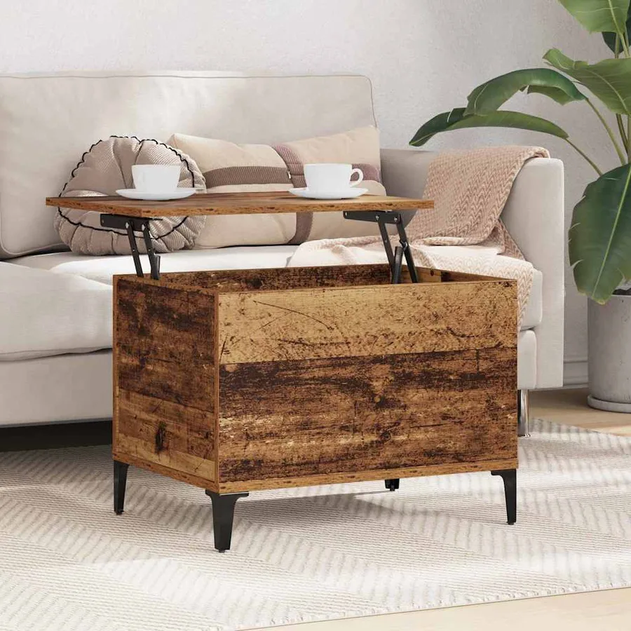 Table basse Bois Ancien 60 x 44,5 x 45 cm Bois d'ingénierie - 4