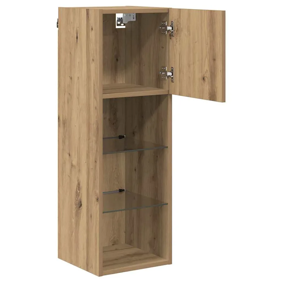 Meubles TV muraux 2 pcs Chêne artisanal Bois d'ingénierie - 7