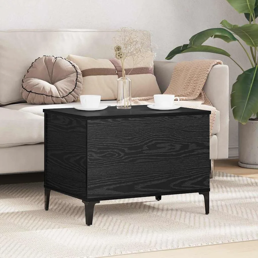 Table basse Chêne noir 60 x 44,5 x 45 cm Bois d'ingénierie