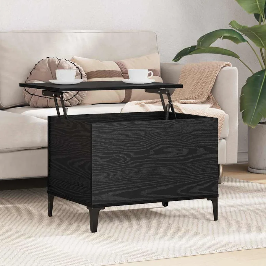 Table basse Chêne noir 60 x 44,5 x 45 cm Bois d'ingénierie - 4